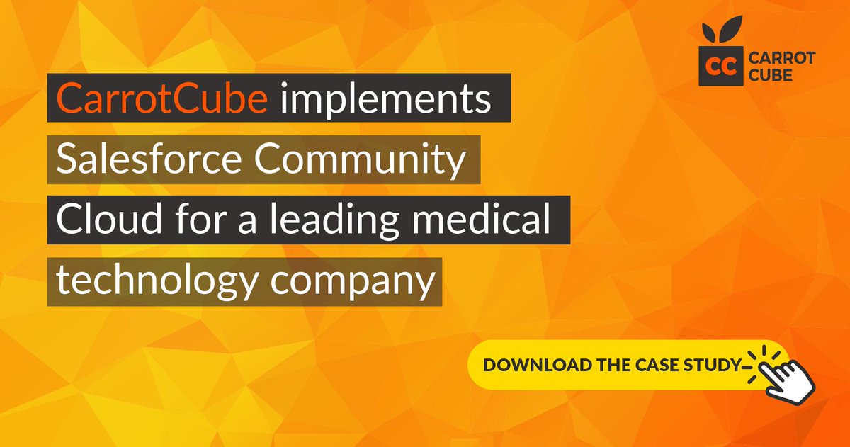 CarrotCubePHM's tweet photo. A global medical technology company drastically improved #customerexperience and reduced the cost to serve a customer by 20% after implementing a company-branded customer community portal. Read the success story https://t.co/k7C4Uw48hN
#CarrotCube https://t.co/BooLzYJWRO