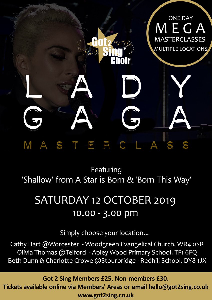 got2sing's tweet photo. Super excited for this! #megamasterclass #ladygaga #choirlife https://t.co/zpfFRiWIvn