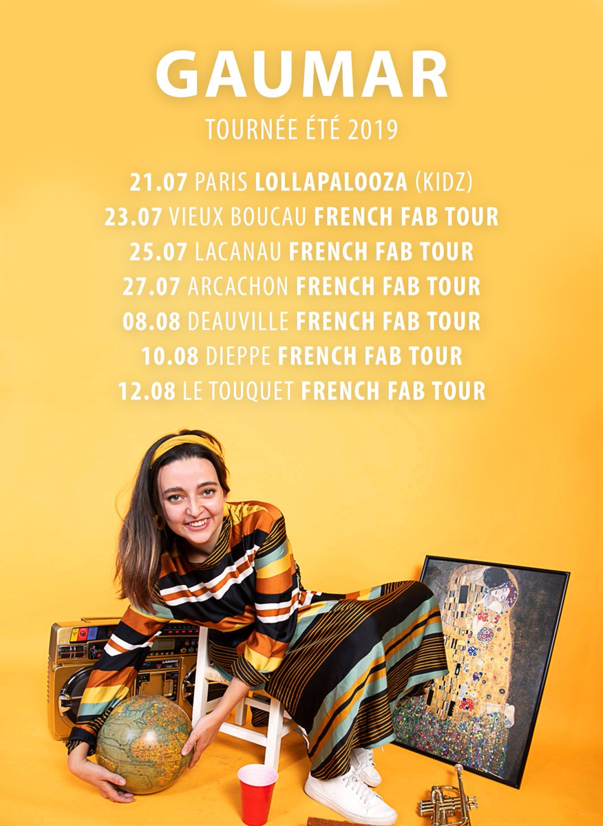 GaumarMusic's tweet photo. Sur les plages cet été pour la tournée @LaFrenchFab avec @LucieElisaJulie @todiefor2d4 et @thepenelopes ! Qui vient où ? 😀
Et dimanche au @lollapaloozafr 👪 
Bravo à Hugo Moroni qui remporte deux pass journée 🙂
@LivenationFR @activerecords1 💛
https://t.co/tTsIhhhR69 https://t.co/EawINiZ59t