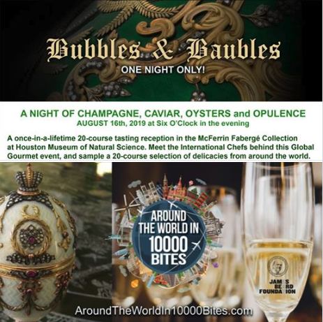 ruthmccartney's tweet photo. 8/16/19 Who's down in #HTown? Only 20 tix left! #BubblesandBaubles benefits James Beard Foundation & an Atelier Crenn #BreastCancerCharity ONE NIGHT ONLY. #champagne #caviar #oysters #20coursemenu #meetthechefs Houston Museum of Natural Science Tix: https://t.co/nXgBiZU7wM https://t.co/2vPjN7DySn
