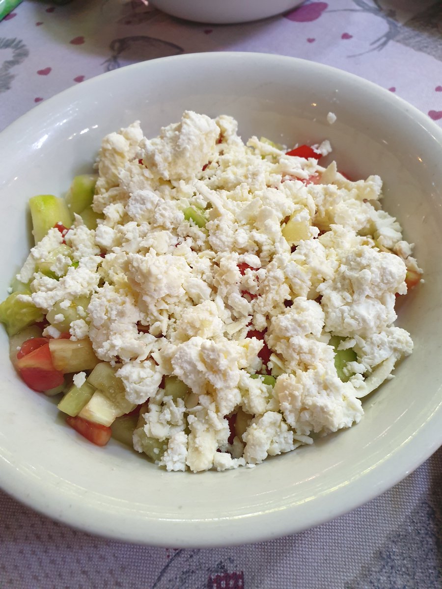 nadalina21's tweet photo. The salad. #Shopska Queen of the summer. 😃🍽 https://t.co/xQpUC0TLCX