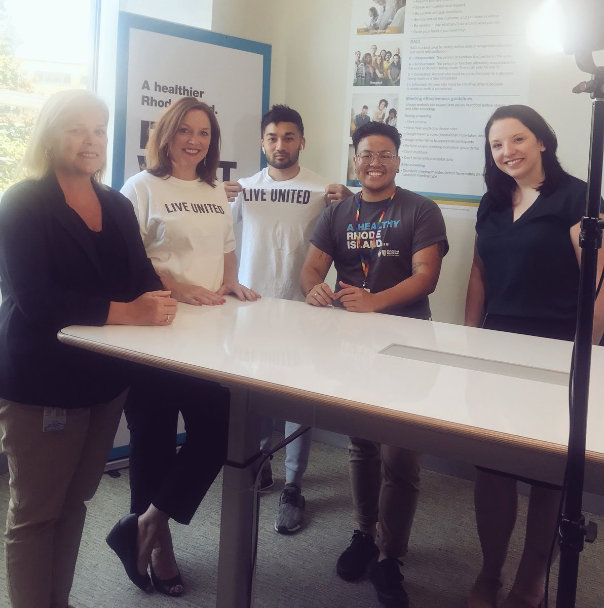 JaiCG_PR's tweet photo. reppin United Way to the fullest at today’s taping for @liveunitedri campaign video 🎥 thanks Carolyn Belisle and @BCBSRI team #liveunited https://t.co/OJwfpkUKPA