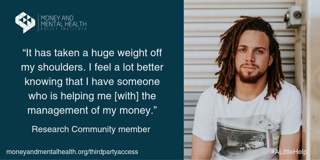 mmhpi's tweet photo. Our new research shows that over 40% of people with #mentalhealth problems want help from a friend or carer with managing their money, but many struggle to get the support they need due to a lack of suitable tools &amp; services. Learn more here: https://t.co/sKARNDVV6K  #ALittleHelp https://t.co/1wXgNNdXHl
