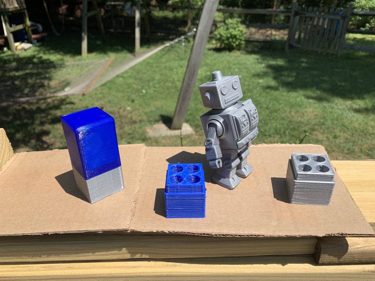MCHRISP1's tweet photo. #willitmelt π€ putting some PLA, PETG and TPU prints out in the heatwaves hot sunlight... weβll check back on these later today! https://t.co/k5LIwKokk5