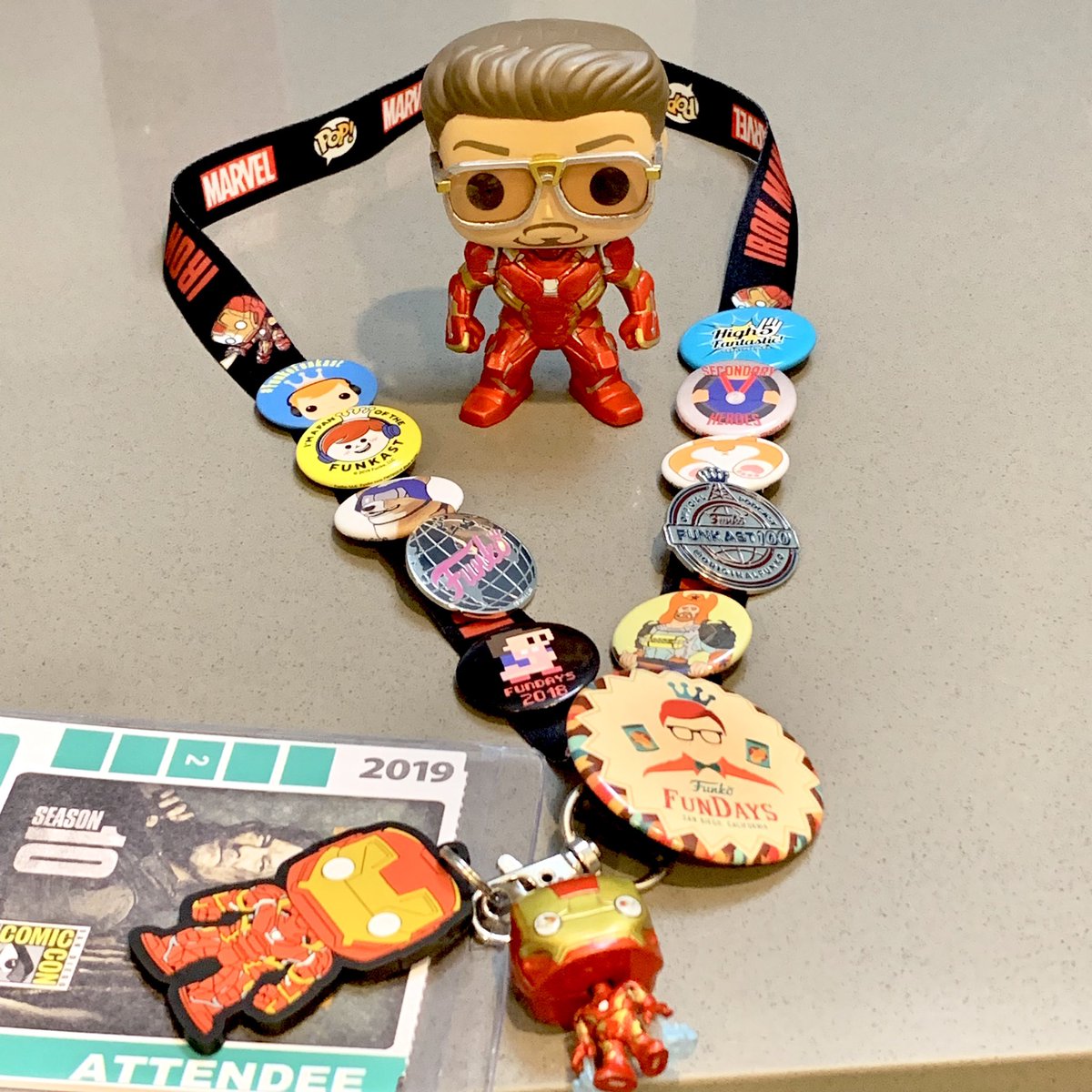 asiantonystark's tweet photo. Funko is Family, the pins on my lanyard are just a small indication of the bond us Funatics share! https://t.co/3hZSjb13Qw