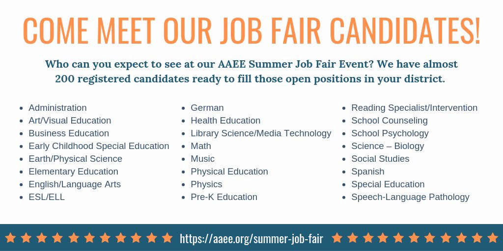 AAEE Employment in Education tweet media