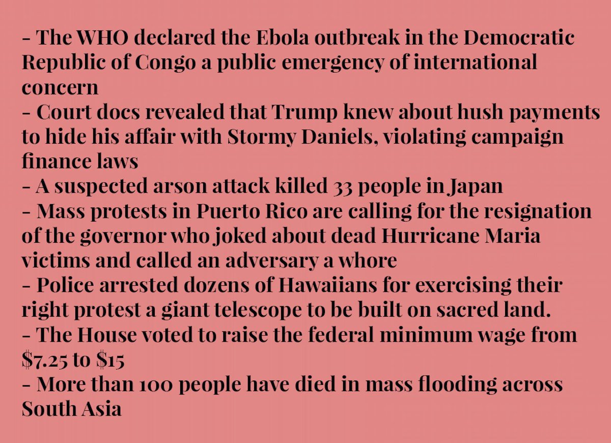Betches_News's tweet photo. Just a few things that have happened while Trump sucked up all the oxygen from the news cycle: https://t.co/lwxi4SCaKH
