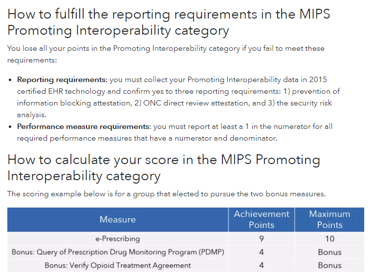 Could you be at risk of losing your #MIPS points in the Promoting Interoperability category?

"You lose all your points in the Promoting Interoperability category if you fail to meet these requirements..."

Read Able Health's newest resource. 

buff.ly/2Gh2zd2