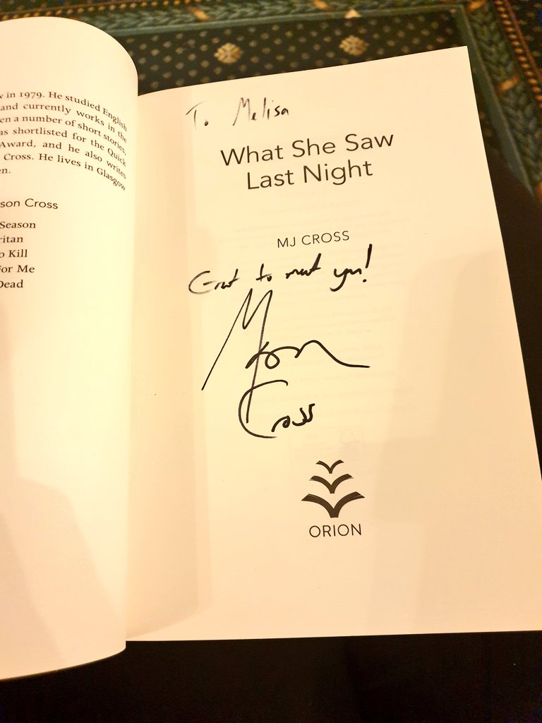 TheBroadbean's tweet photo. Day made!! Thank you so much @MasonCrossBooks for signing my book. Cannot wait to read! 🥰 #WhatSheSawLastNight #MasonCross https://t.co/ExQcCasnOJ