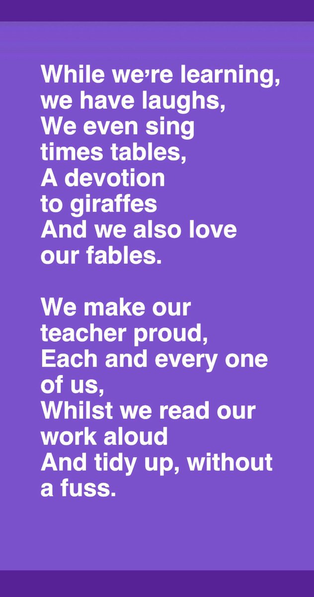 Bristol_BLC's tweet photo. Mr Northam gave each child in his class a copy of this poem, which he made into bookmarks for them! #PurpleClass #Primary https://t.co/fopuiV5b8F