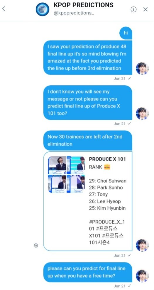 monoyohan's tweet photo. I’ve been patiently waiting to get reply from @kpopredictions_ and it was worth the wait. They got all 11 members right that's insane literally jaw drop 🔥do you work for mnet or something? 😌 You so cool 👏 really legend 👑 https://t.co/CrJpIgXi6R