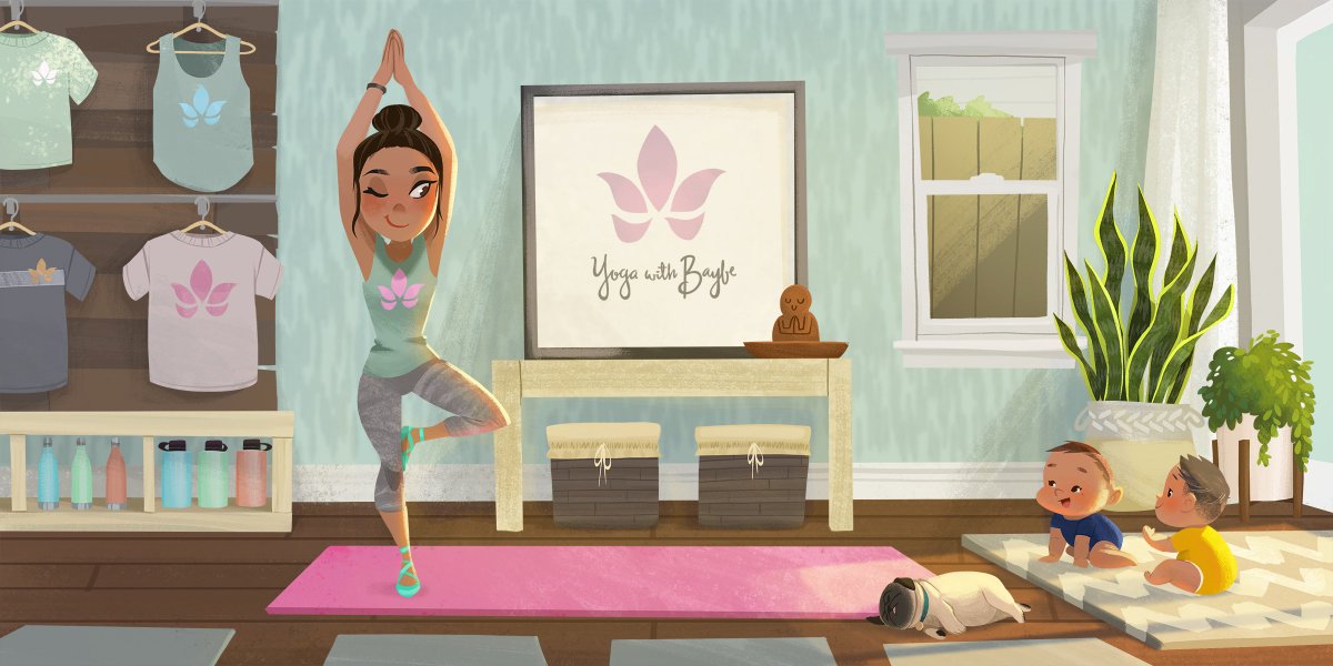 astound_us's tweet photo. Make sure you relax this weekend with a bit of #zen time. That's if you can find a moment away from the cheeky monkeys! We love this fun piece from new #AstoundingArtist @StephLewArt. See more from Steph here: https://t.co/95p1tAV636 #yoga #yogababies #weekendrelaxing https://t.co/hevAzGPgVD