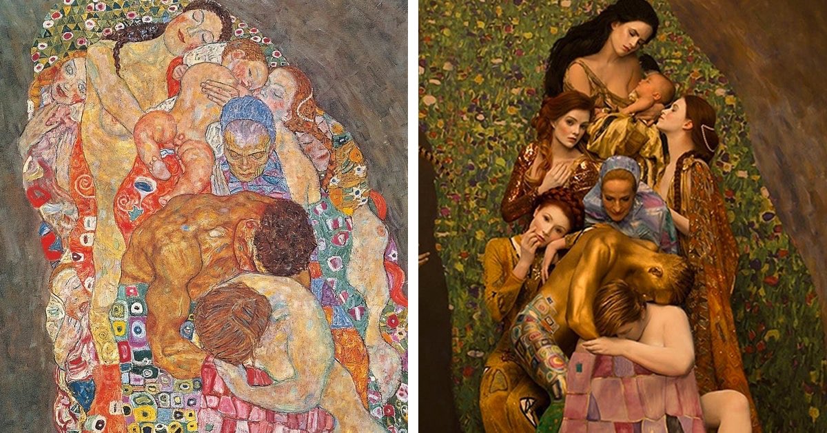 joexhunt's tweet photo. @RhymesRadical #GustavKlimt Paintings Recreated by Photographer #IngePrader https://t.co/NlyzagqjP3