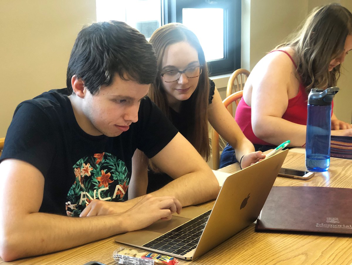 MUNBusiness's tweet photo. #MUNBusiness students are taking part in the #INTOPIA simulation this week, a web-based computer simulation held across Canada that lets students buy, sell and trade products between teams of students. Good luck! @MemorialU #handsonlearning #strategy #aacsbaccredited https://t.co/ZpLisQWzz0