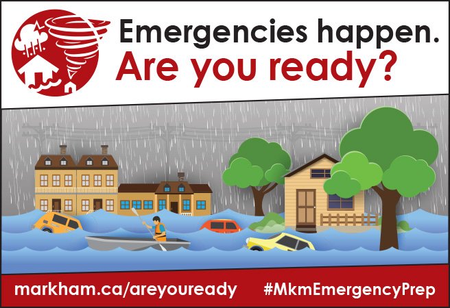 cityofmarkham's tweet photo. #Floods are the most frequent natural hazard in Canada and are the most costly in terms of property damage. Expect the unexpected and be prepared! Visit https://t.co/KV6UkinC2g to learn more. #MkmEmergencyPrep https://t.co/Fs85jdlhX4