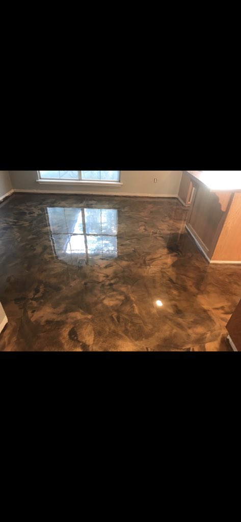ConcreteViking's tweet photo. Metallic Epoxy ~ Fire Opal and Black ~ Give us a call or visit our website ! https://t.co/7LClta2amc