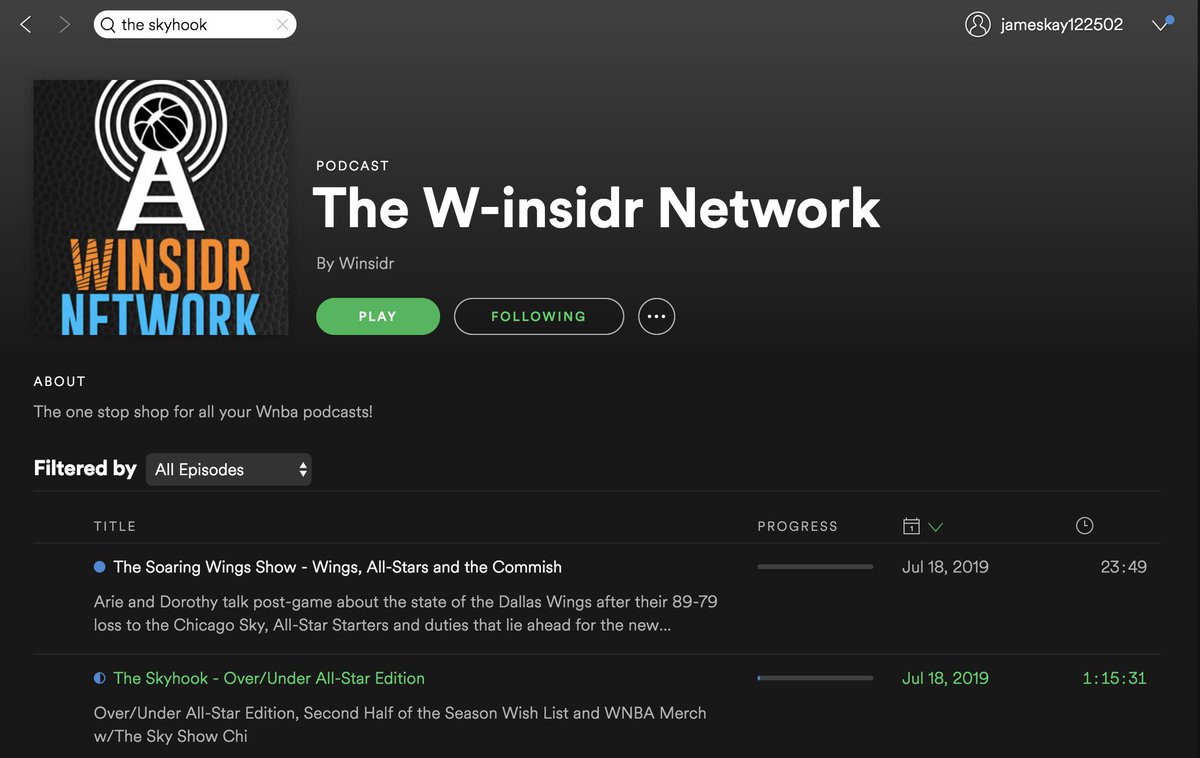 I am so excited to announce that @skyhookin is now apart of @TheWinsidr Network! I've been listening to them for over a year now so I am kind of geeking out right now!!!
Here is the Spotify link to my most recent episode with @TheSkyShowCHI:
https://open.spotify.com/episode/46xouFrQig73LAPkFfVDsS?si=xEGer6iBQZebJTgWscwlmA …