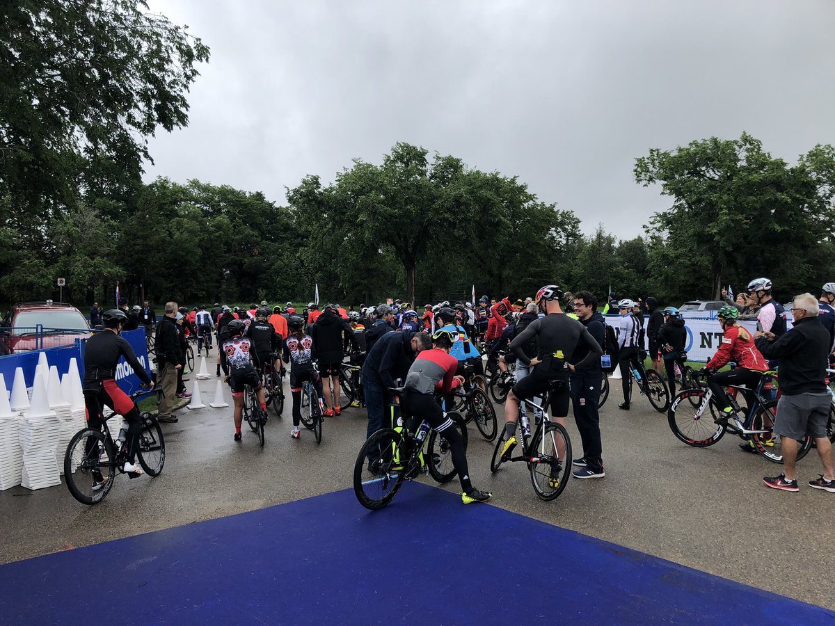 donorthevents's tweet photo. Press conference and bike familiarization make for an exciting morning down at Hawrelak Park. Can’t wait for the rest of the weekend! #cometriwithus #wtsedmonton https://t.co/77JRAJJ8qY