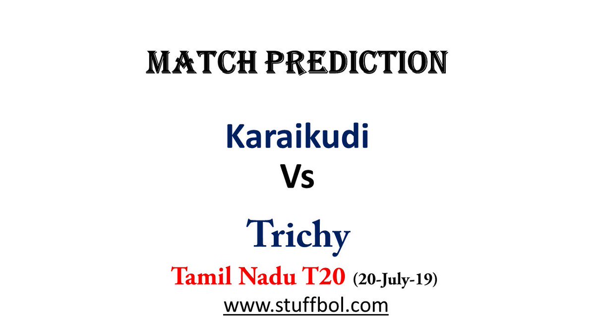StuffBol's tweet photo. Click the link here --> https://t.co/Lh5IUYYk7l <--

For Match Prediction of Karaikudi Kaalai Vs Ruby Trichy Warriors

#letsgettrichyfied #THEWARRIORS #NammaOoruNammaGethu #nammatirchyboys #TNPL #TNPL2019 #SeeriVarom #ModhiPaakalama #NammaPasangaNammaGethu #IKKvRTW #KKvRTW https://t.co/oky6o4bX4L