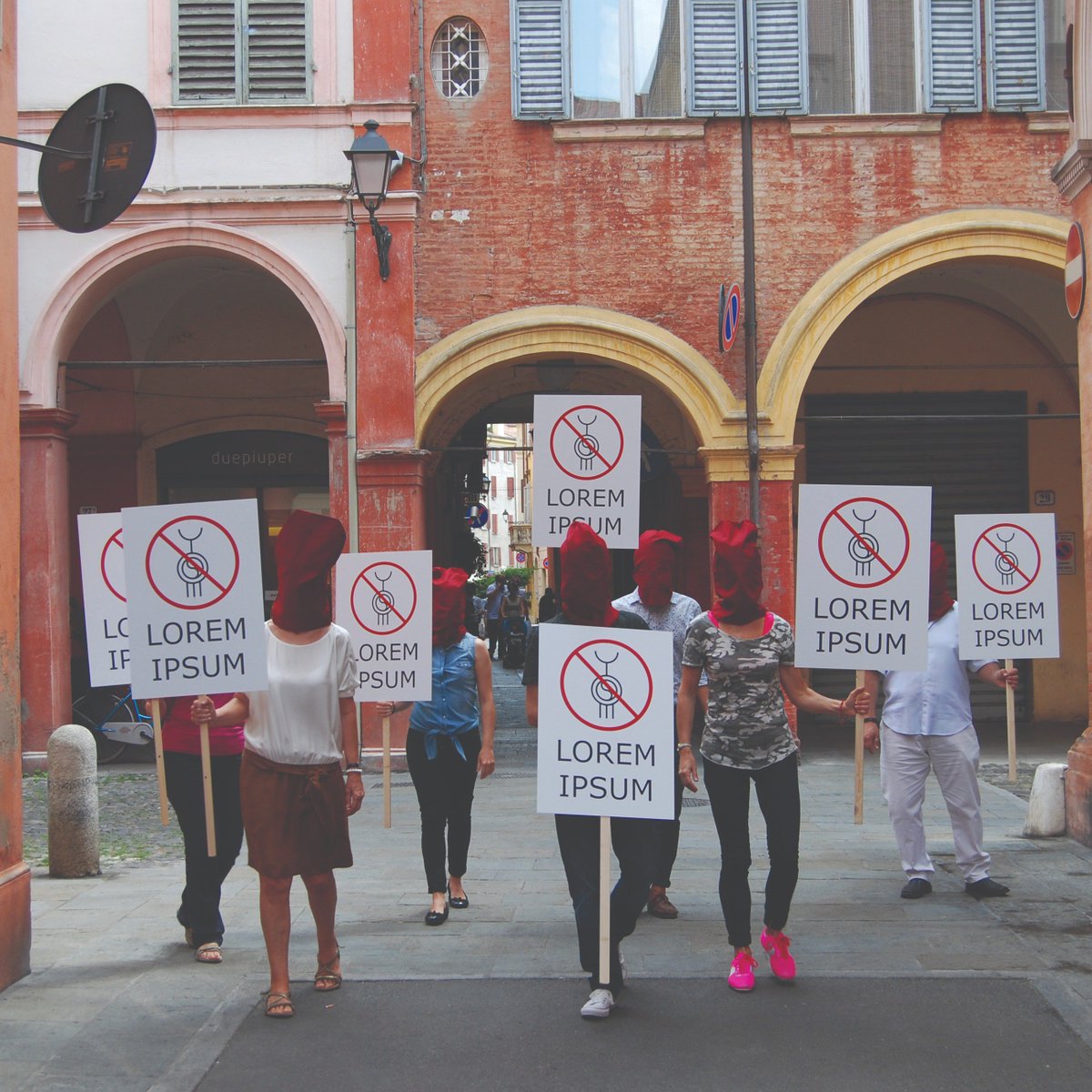 radhumility's tweet photo. Too busy to protest? For $10, IOCOSE, a collective of 4 artists, finds workers to make and hold your protest signs. IOCOSE sold ten units of protest on eBay as part of the #exstrange (https://t.co/VaK454LXWe) art intervention. https://t.co/xFboWm9kpL @iocose #democracy #protest https://t.co/Lmu0k5Y8lw