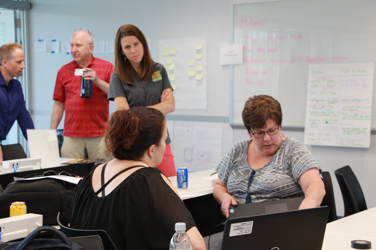 EngrYourWorld's tweet photo. More picture from teachers experiencing our #SystemsEngineering design challenge during #PD! https://t.co/SylWoiRCuT