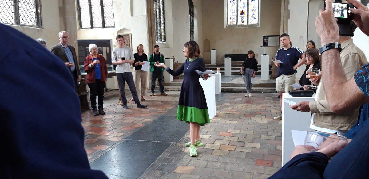 The sounds of <a href="/miracalix/">Mira Calix</a> installation, the scents of the flowers in the garden and the beauty of a medieval church @HMA_norwich - what a treat for a Friday evening! @Clare18thC