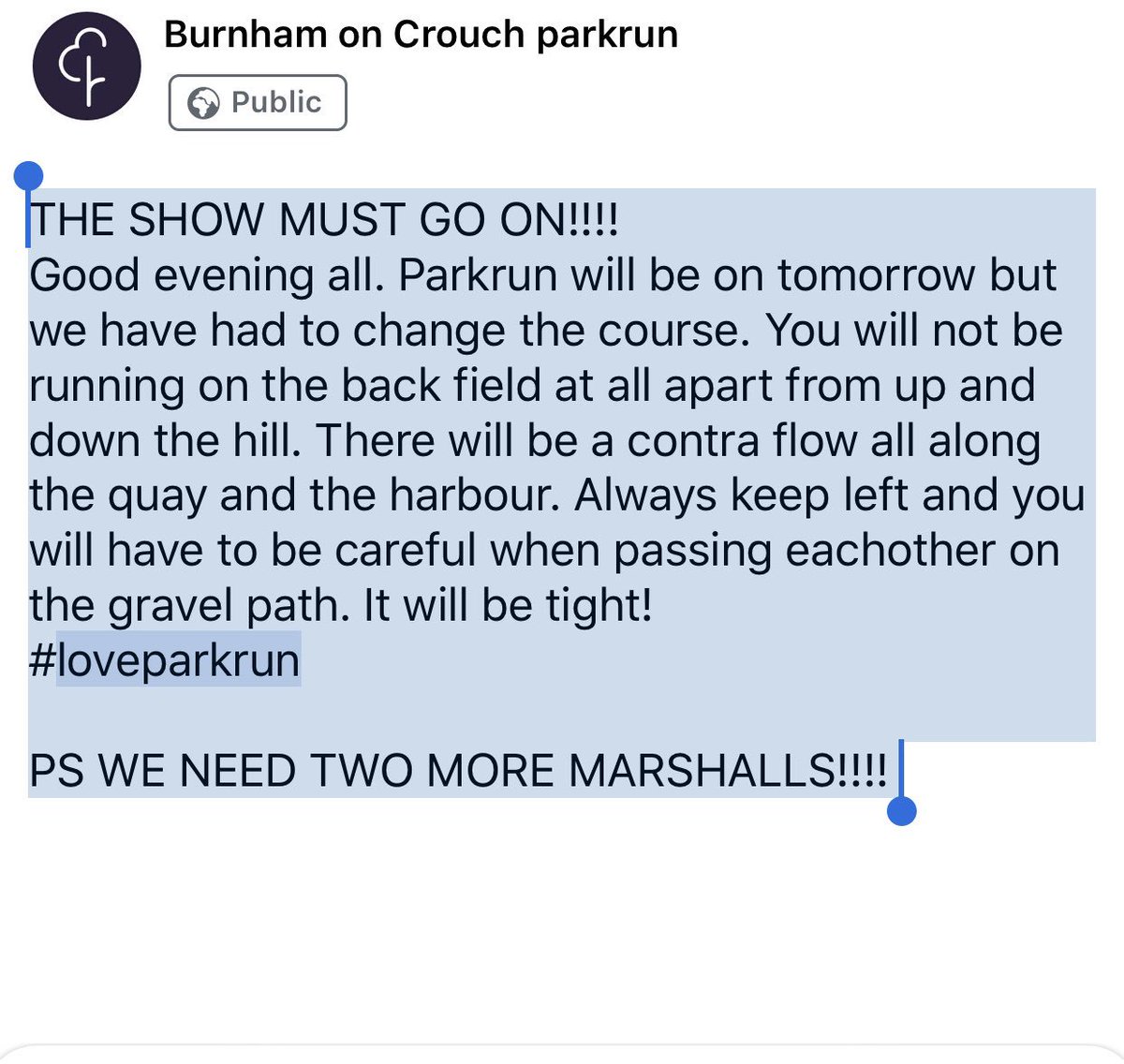 BurnhamOCparkrn's tweet photo. #loveparkrun https://t.co/e5XcdNw8H7