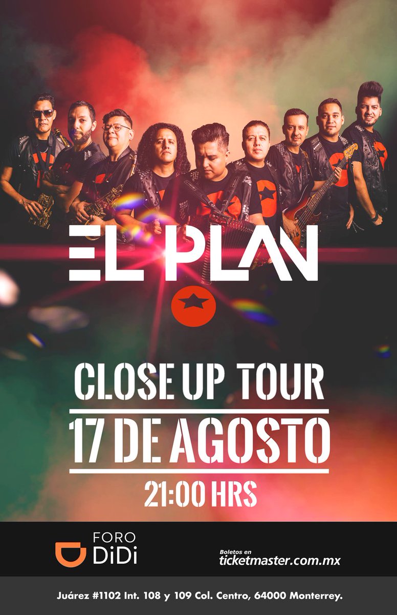 ElPlan's tweet photo. ¡No te pierdas el estreno de nuestro #CloseUpTour!
17 de agosto, @ForoDiDi
Boletos disponibles en @Ticketmaster_Me 👇🏼
https://t.co/ICnFFXBjgW https://t.co/xLzDqpvhpP