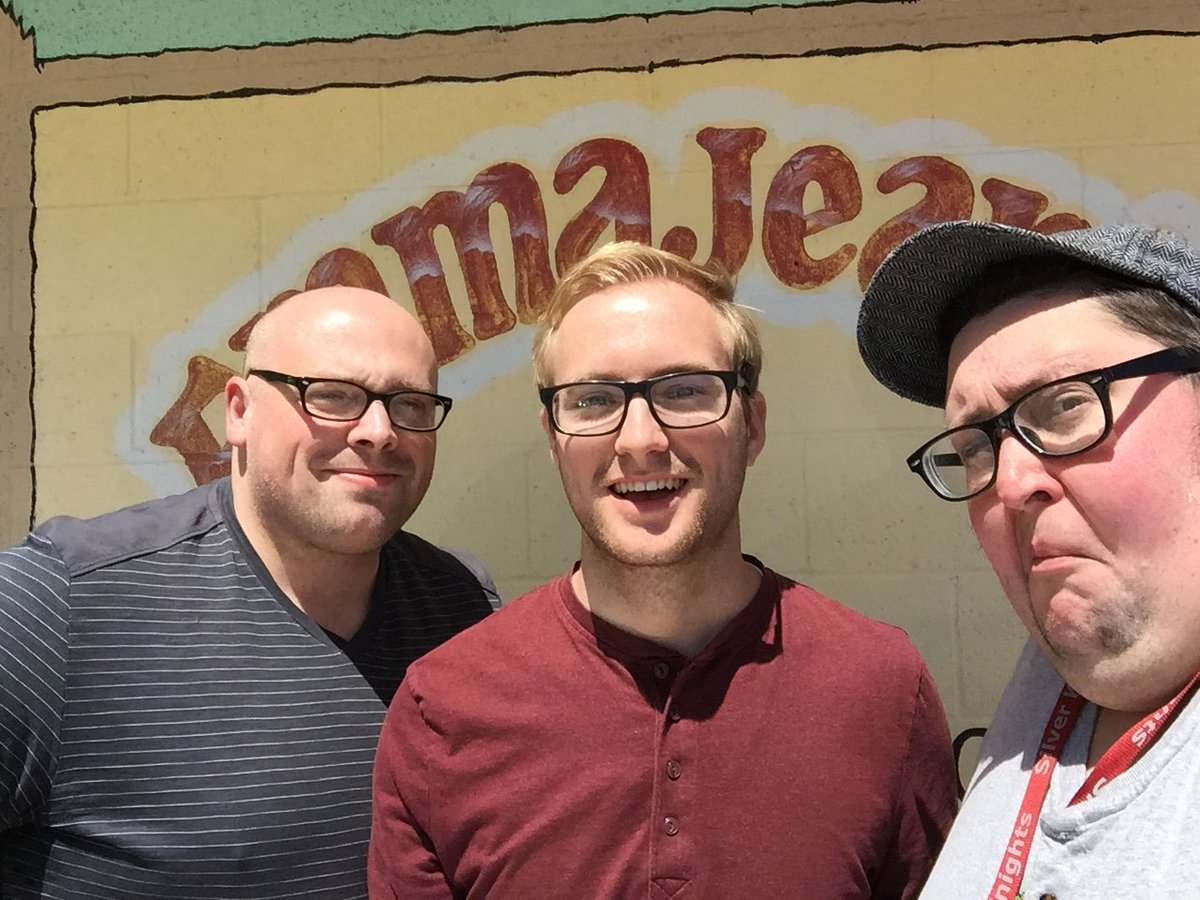 _3g3q's tweet photo. Sadly, this marks the departure of @ThatAdamKid, but we're happy to welcome aboard @opinionhavers who fans may remember as the stand-in for Adam in this picture. https://t.co/g36cJK0bx1
