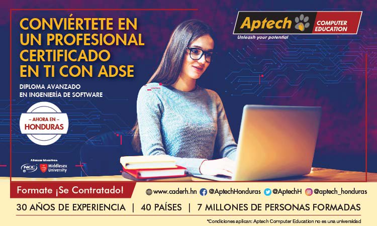 Al estudiar con #AptechHonduras, los estudiantes adquieren habilidades que le permitirán empleabilidad y comenzar una carrera en el mundo de TI.