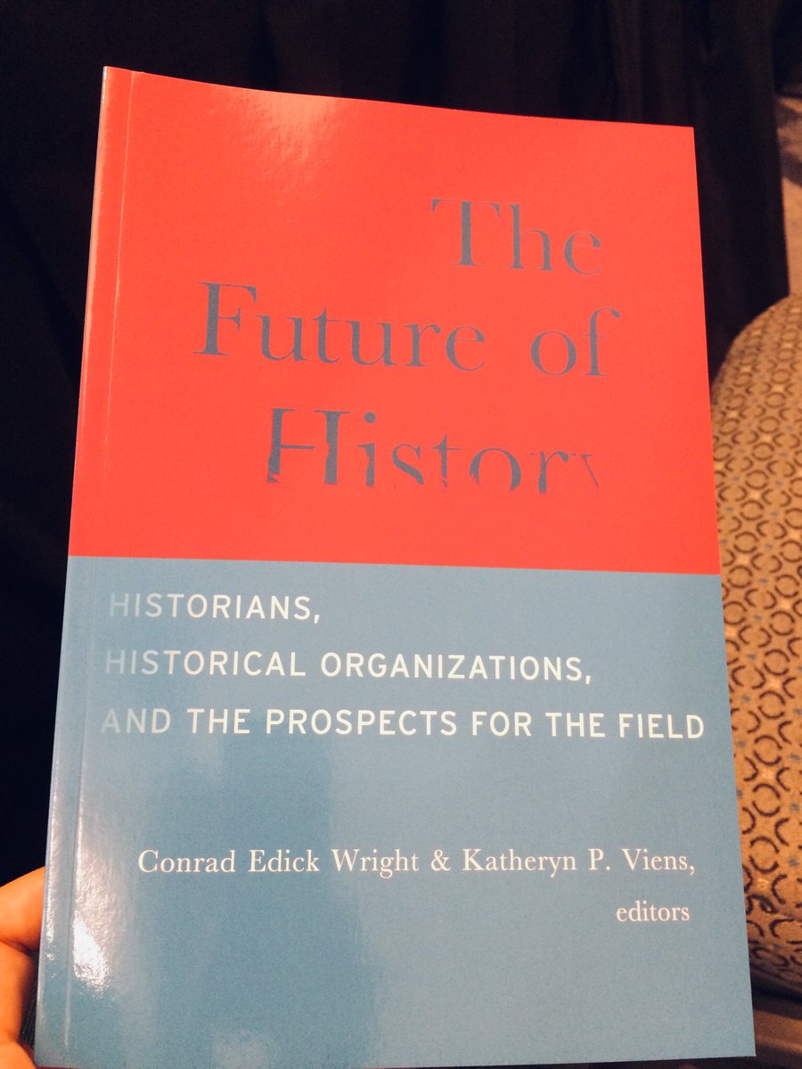 oleblanc's tweet photo. Dear #twitterstorians, do you find yourself lying awake at night, worrying about the #FutureOfHistory? We have a book for that! Stop by the @MHS1791 book table at #SHEAR19 for your free copy. https://t.co/jrsDuin9QB