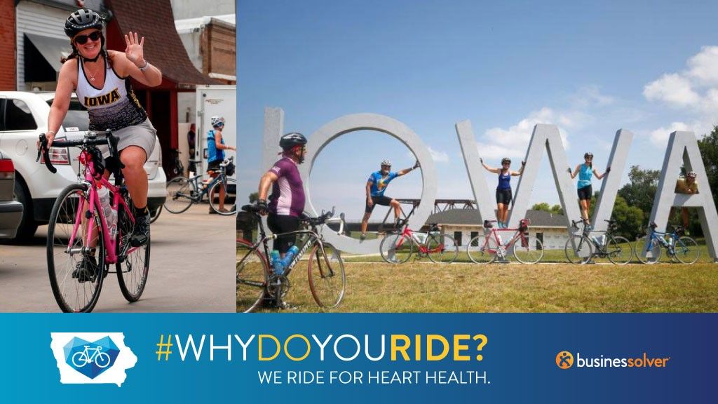 RAGBRAI_IOWA's tweet photo. .@Win_RAGBRAI to @nolaragbrai here we come! We're working on our ❤️ health. Keep up your workouts to get 💓 ready for #RAGBRAI. Make sure your cardio capacity is in check! Don’t forget the RAGBRAI Oasis when you're enroute! @Businessolver #heartsolver #lifeiswhyIA #WhyDoYouRide https://t.co/bG6sXSNfh6