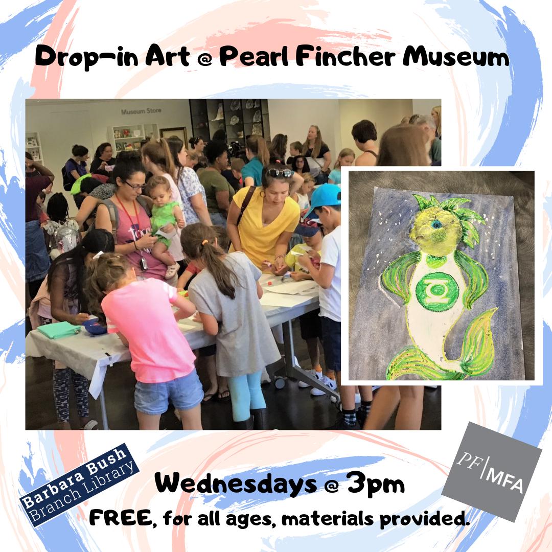 barbarabushlib's tweet photo. #Dropinart @pearlfinchermfa Wednesdays from 3pm to 4pm in the museum. https://t.co/XwfbruqEZ1