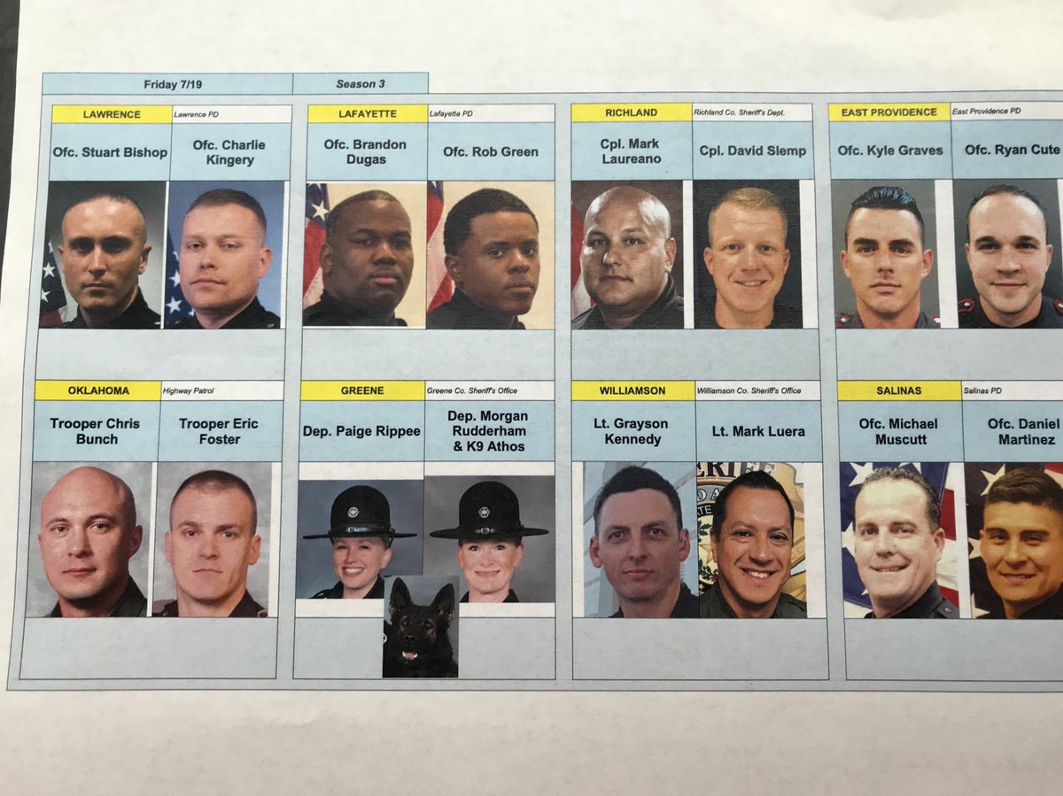 Let’s get ready to roll!😎

#Officername #LivePDFantasyLG

#Bishop
#Kingery
#Dugas
#Green
#Laureano
#Slemp
#Graves
#Cute
#Bunch
#Foster
#Rippee
#Rudderham
#Athos
#Kennedy
#Luera
#Muscutt
#Martinez

@CKingery_LPD @Tac12Wilco
<a href="/LivePDNation/">Benny</a> @MikeMuscutt <a href="/marklaureano989/">Mark Laureano(Tito)</a> @lt_gray