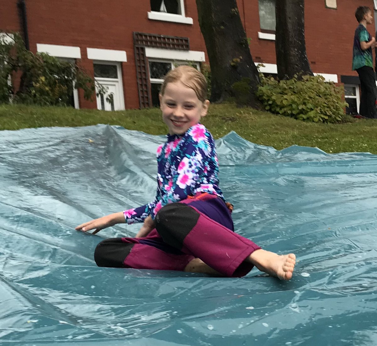 9thRamsbottom's tweet photo. This is 9th Rammy Cubs tonight, splish, splashy, water zappy, slip sliding, mischief making, fun filled, mates played, rain fuelled awesomeness! 
#skillsforlife #team9thrammy #brscouts #cubscouts https://t.co/9PeskQhKUA