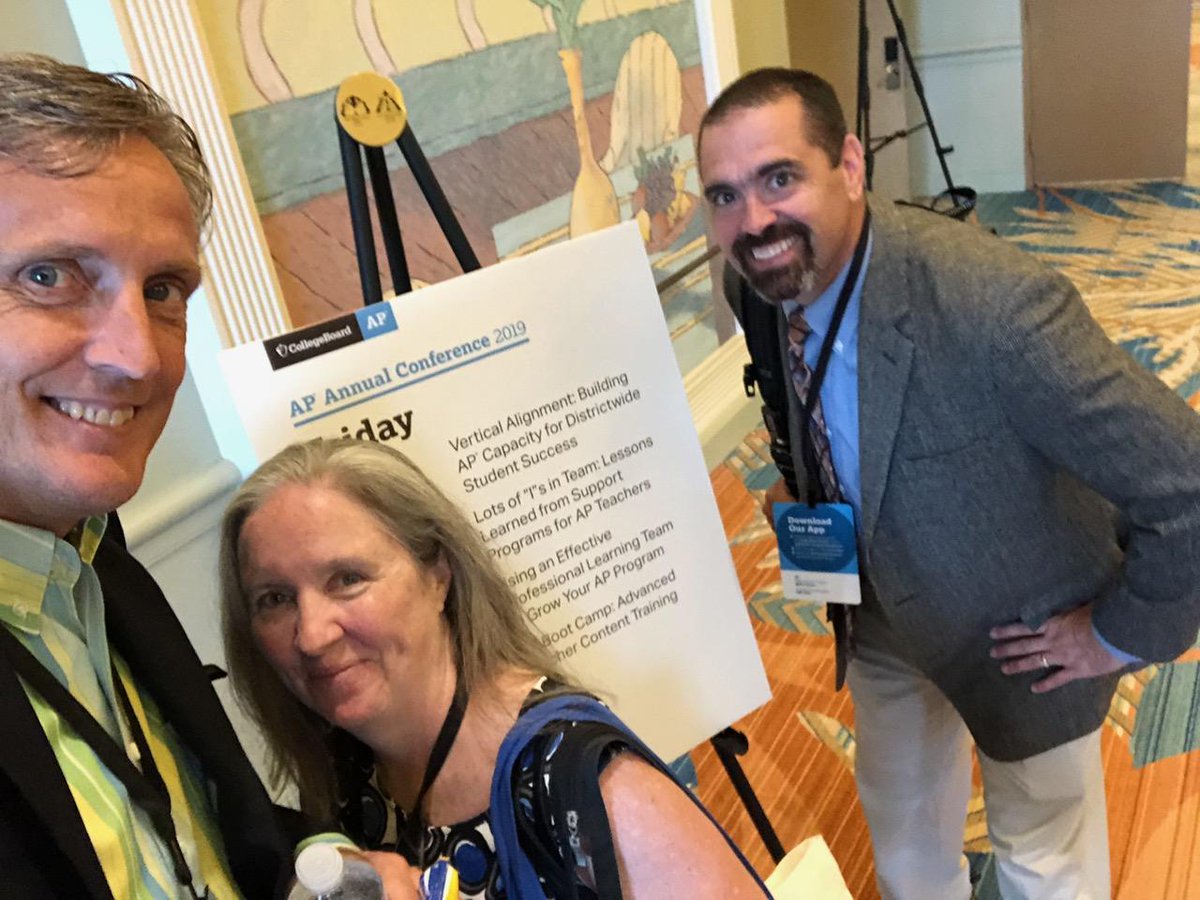 aptipin's tweet photo. AP-TIP IN Content Directors, Chris, Greg, and Mo, presenting at the AP Annual Conference today! Great job! #APTIPIN #NotreDameSTEMCenter https://t.co/8vBVzoGZ9d