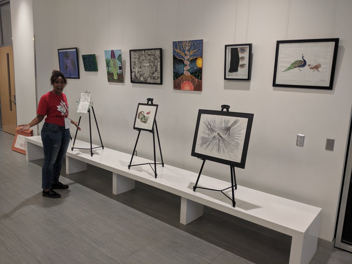 ComSciConCAN's tweet photo. All the bases covered for the #sciart gala!! Some beautiful looking pieces just waiting to be enjoyed with a side of refreshments after a long day of #scicomm

🎨🍻🖌️🍸

#CSSC19 @EckertLeckert @sydvalentino @thesciartcenter @holly_fruehwald @PramodhYapa @Marianne_Fa @maclibraries https://t.co/7UbytupqUY