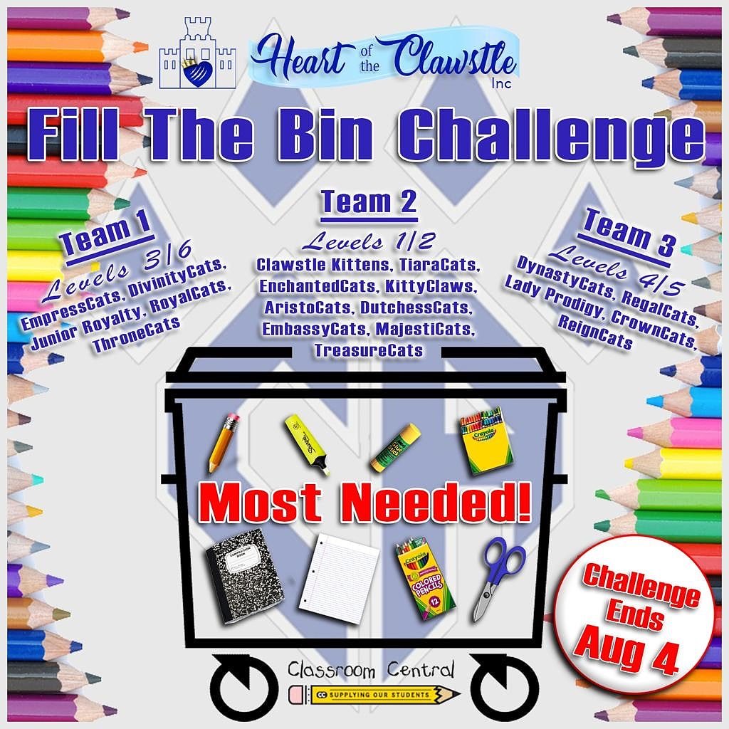 HClawstle's tweet photo. Happy Friday!
Start bringing in your school supply donations now! The school supply drive ends August 4th. The team that brings in the most donations will win a fun surprise!
Thanks for your support! π
#schoolsupplydrive #classroomcentral
#nonprofit #501c3 #heartoftheclawstle https://t.co/o94oJ28Yne