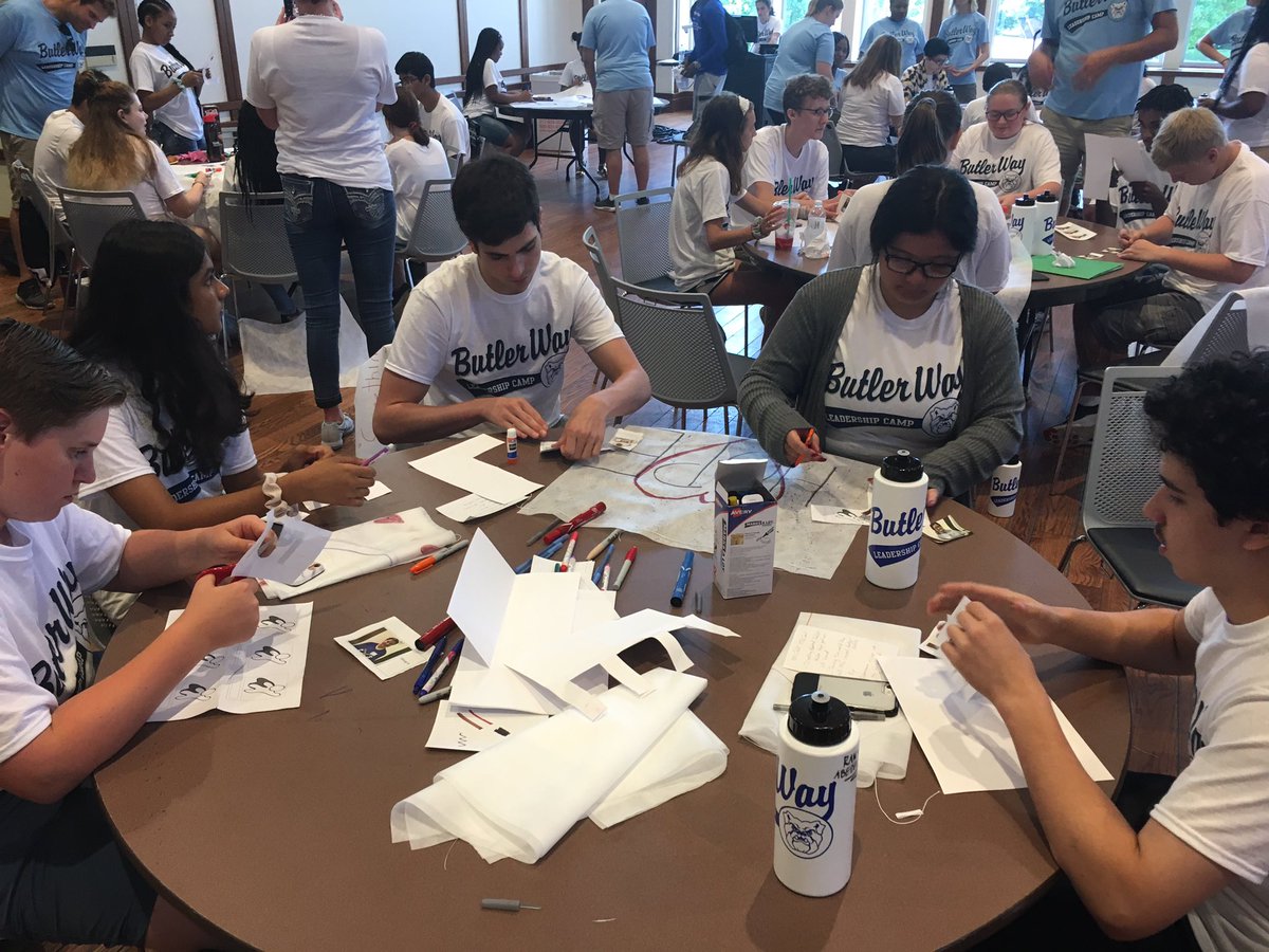 ryanringenberg's tweet photo. Amazing student-generated leadership projects will soon be implemented at high schools in the Indianapolis area as we wrap up a great week of camp!#ButlerWayCamp #BeTheHero https://t.co/oVlDYH6kfS
