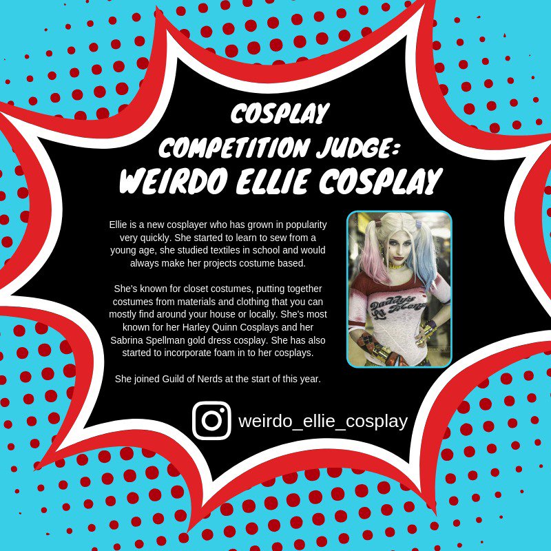NACCBirmingham's tweet photo. We are now into the last few announcements on #AnnoucementFriday & would like to introduce you to our #CosplayCompetition judges! Categories: ‘Best in show’ ‘Best Group’ & ‘Best young cosplayer’ #NACC19 #NACCBirmingham #NotAnotherComicCon #ComicCon #Cosplay #Birmingham https://t.co/fStPUrzQ7S