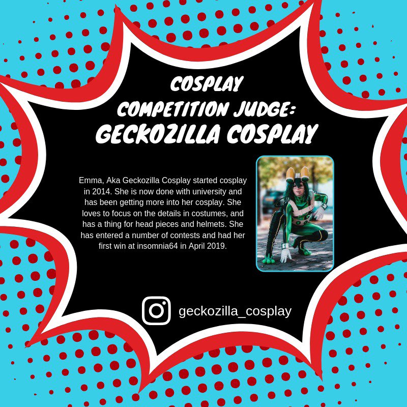 NACCBirmingham's tweet photo. We are now into the last few announcements on #AnnoucementFriday & would like to introduce you to our #CosplayCompetition judges! Categories: ‘Best in show’ ‘Best Group’ & ‘Best young cosplayer’ #NACC19 #NACCBirmingham #NotAnotherComicCon #ComicCon #Cosplay #Birmingham https://t.co/fStPUrzQ7S
