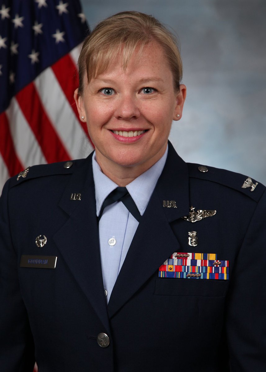 AFResearchLab's tweet photo. Col. Theresa Goodman assumed command of the United States Air Force School of Aerospace Medicine in a change of command ceremony today in the atrium of the schoolhouse. 

Welcome to AFRL, Col. Goodman! 

#AFmedicine #AFSG #aerospacemedicine #CareintheAir #711HPW https://t.co/osoJHNLzww