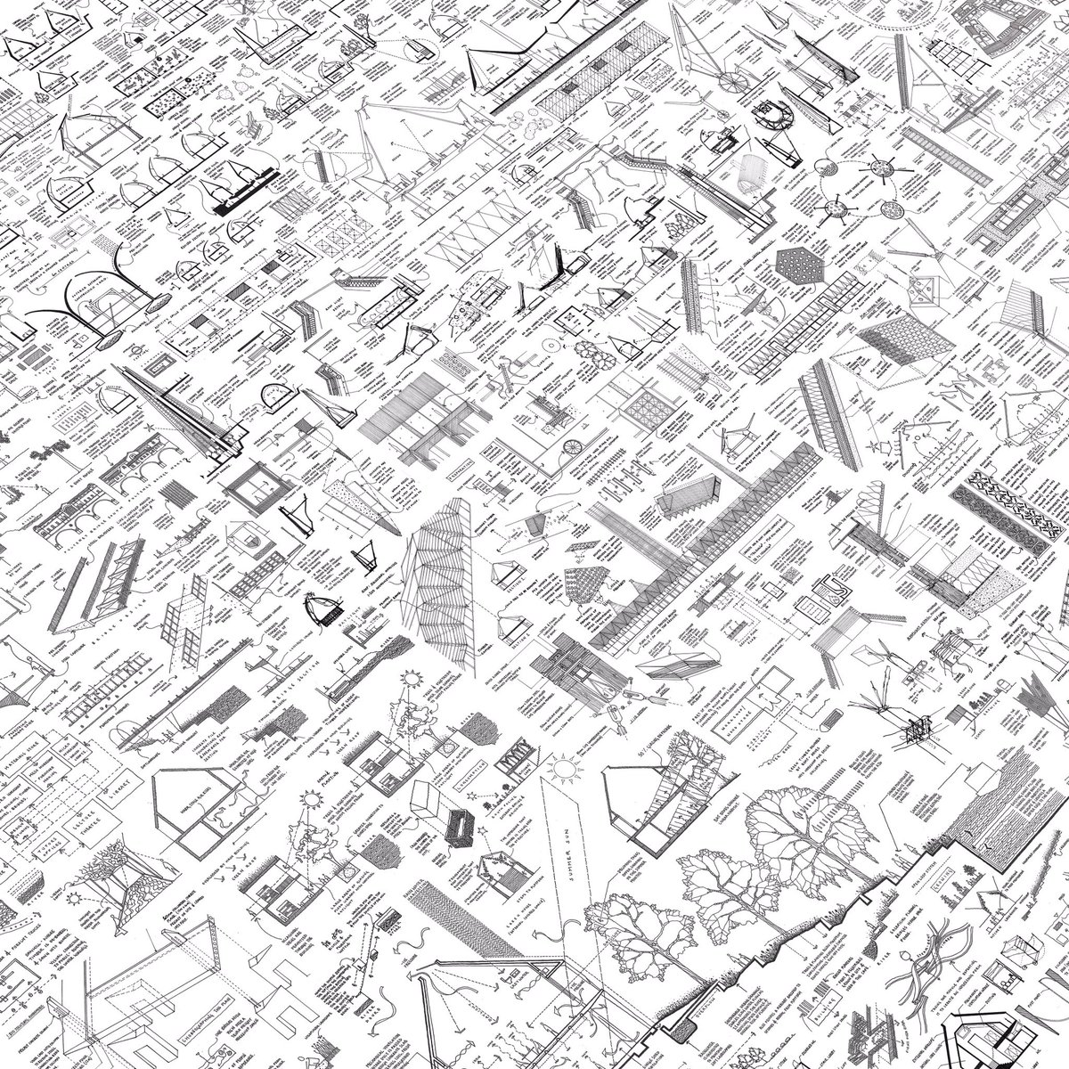 Mr_MichaelLewis's tweet image. Delighted to be selected for the @TBWDrawingPrize m 2019 with my latest piece #DrawingArchitecture. A working drawing consisting of over 1000 individually hand drawn architectural diagrams, sketches and annotations from my time at @uniofbatharch @uniofbath and @fcbstudios.