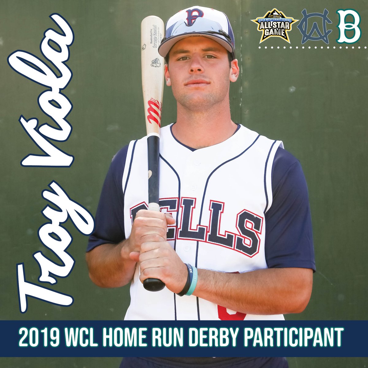 bhambells's tweet photo. Current @WCLBaseball home run leader, @Troy_Viola08, will represent your Bells in this year's All-Star Game Home Run Derby in his hometown of Bend, OR!

Viola has knocked 7 dingers so far this summer and will look to bring the crown home for Bellingham. https://t.co/UvHvt1rcTs