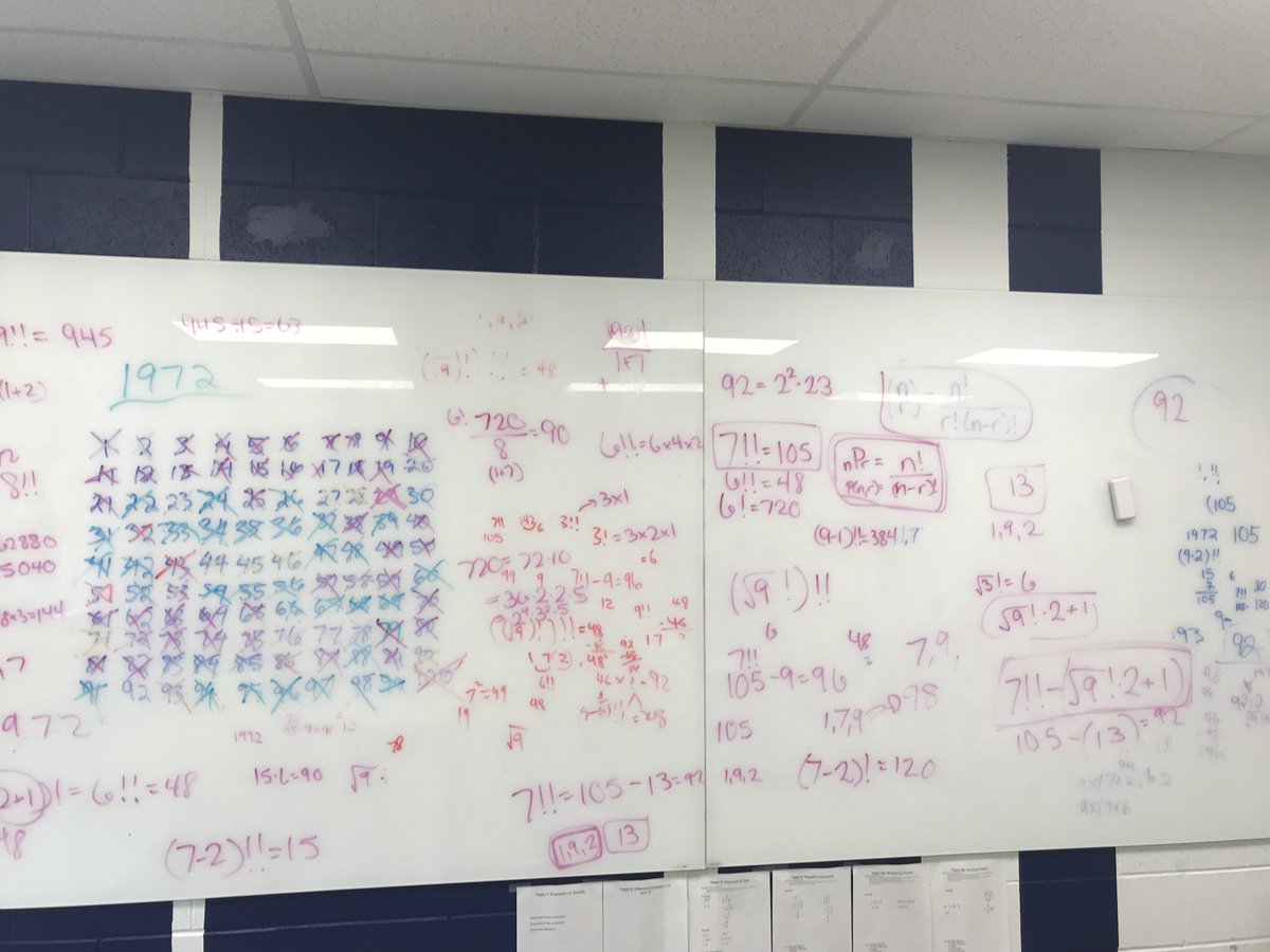 An example of grit and determination as the 2019 Summer School <a href="/HTSRichmondHill/">HTS Richmond Hill</a> grade 9 classes wanted to solve the most 'Problem of the Year' puzzles. They taught us math too: n!!