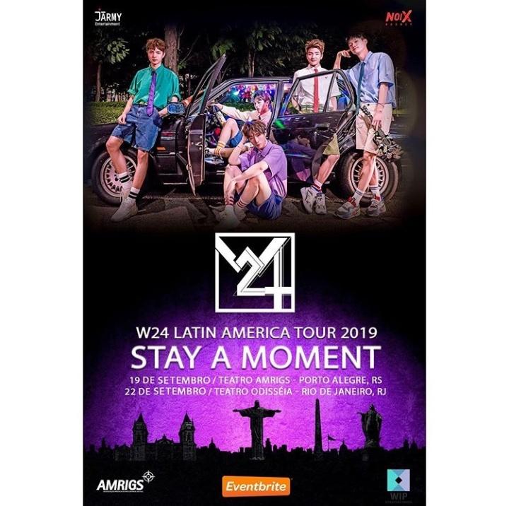 w24_br's tweet photo. [#INFO] 19.07.19 - W24 irá fazer uma tour pela América Latina chamada "Stay a moment" e sabe quem está na programação? Isso mesmo!O Brasil será um dos países que receberá essa banda maravilhosa!

•Porto Alegre (19/09) no Teatro Amrigs
•Rio de Janeiro (22/09) no Teatro Odisséia https://t.co/qMgWSssEVA