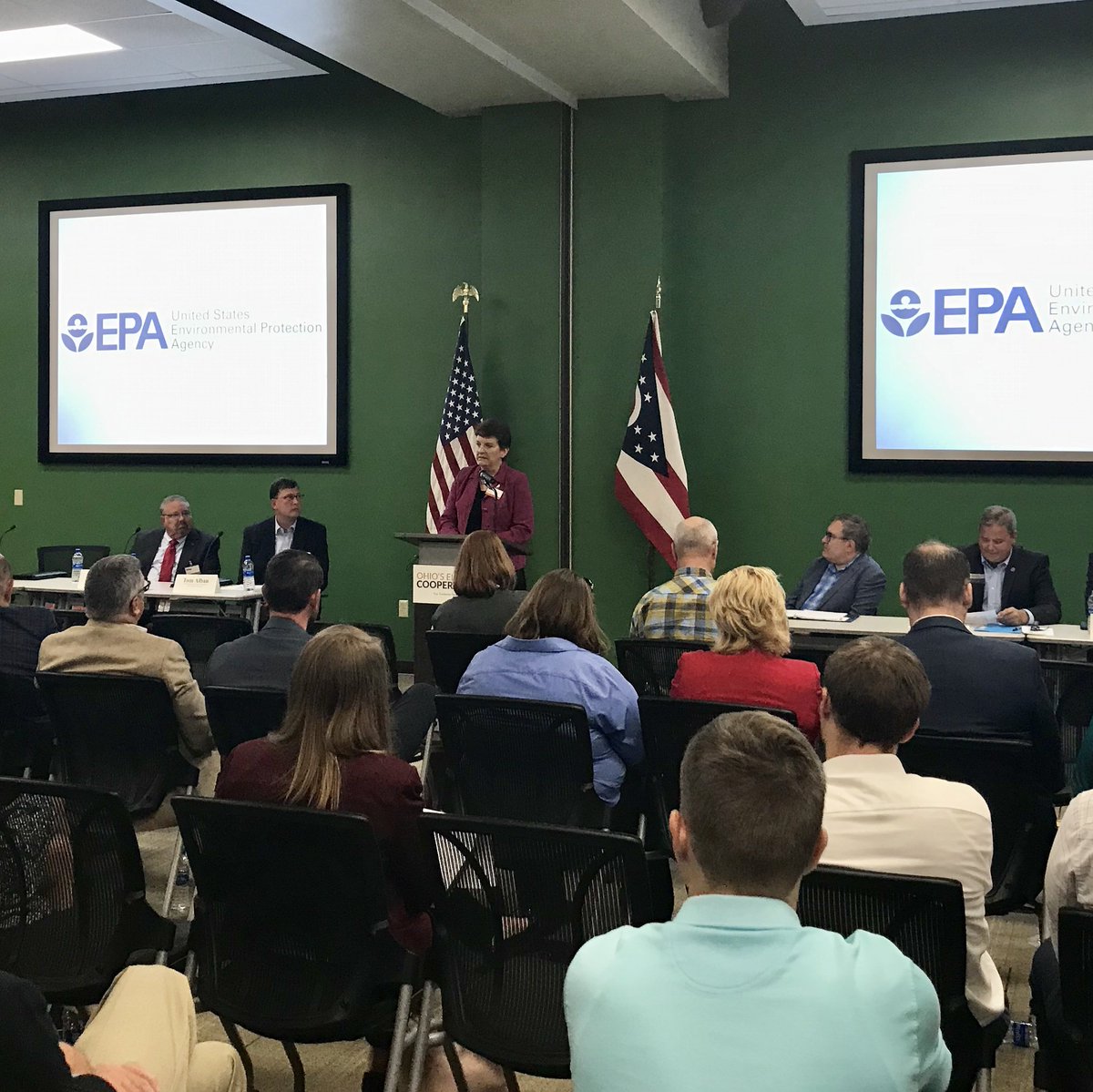 OHElectricCoops's tweet photo. Thank you to North Central Electric Cooperative’s Nick Wagner and Washington Electric Cooperative’s Betty Martin for speaking today about EPA’s #ACERule. https://t.co/K0CZZ2KXGI