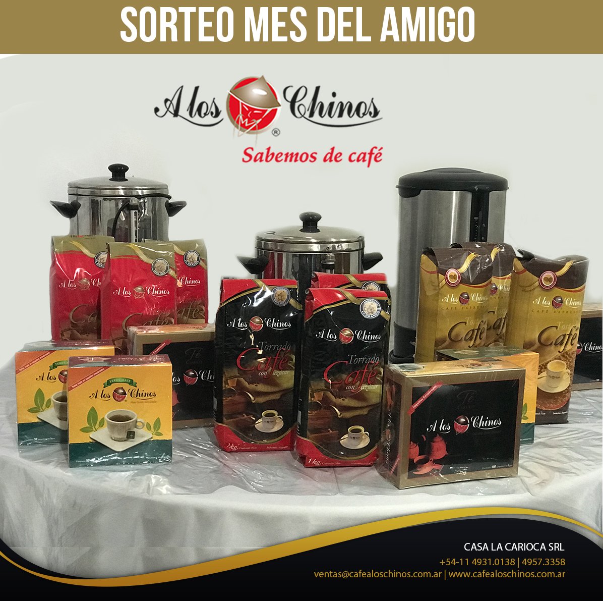 CafeALosChinos's tweet photo. 📣Sorteo Mes del Amigo!
Regalamos un pack de productos de #CafeALosChinos 
Como participar:
✔ Tenés que seguir a 
@CafeALosChinos

✔ Dale like ❤️a esta publicación
✔ Mencioná a dos amigos en los comentarios
✔ RT, compartí esta publicación
#Coffee #cafe #barista #DiaDelAmigo https://t.co/RTcGY5bnHK