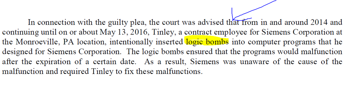 houseofbuddy's tweet photo. Thank you, federal prosecutors, for teaching me a term I don't understand but plan to misuse in a thousand ways. #logicbombs https://t.co/LwOKR8sNsV