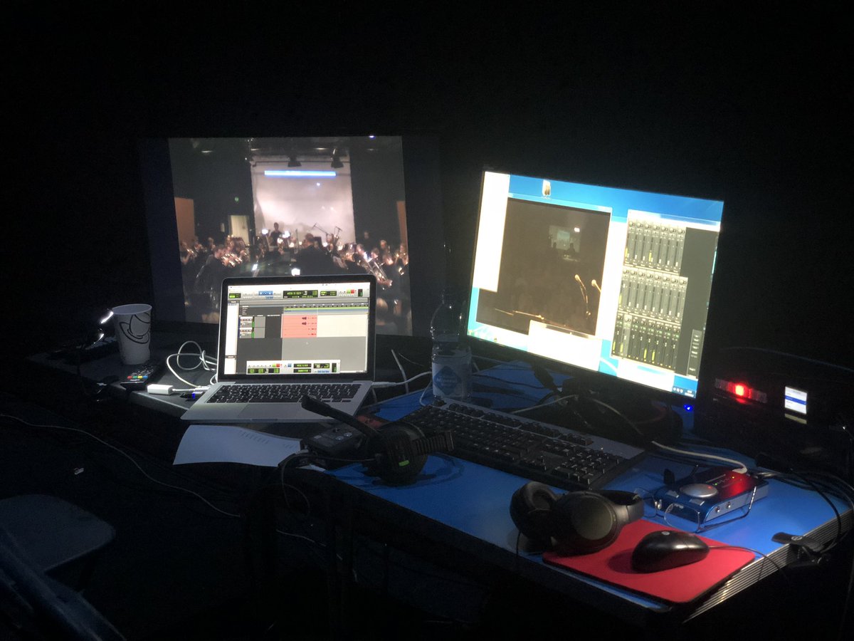 I’m backstage in the Durham Gala Theatre using LoLa to connect the Riverside Band in Durham with the Concord Brass Band in Copenhagen. It sounds fantastic and I’m very very relieved!!!! A huge thanks to Durham City Council IT and AV teams plus Jesper in The Royal Danish.